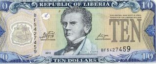 Liberia 2011 10 Dollars Currency