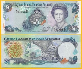 Cayman Islands 1 Dollar P - 26b 2001 Unc Banknote