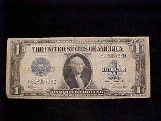 U.  S.  1923 Series,  One Dollar - Horse Blanket Note - On Photo