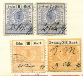 Germany / Hessen Revenue 1891 2 Scans X5715