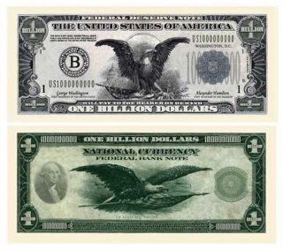 Set Of 100 Bills - Classic Billion Dollar Bill