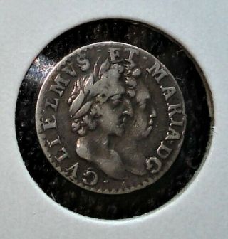 1689 Silver British 2 Pence - - Harder To Find