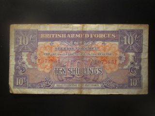 (1946) Great Britain 10 Shillings British Armed Forces P.  M14