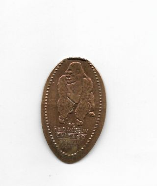 The Field Museum Bushman Gorilla Elongated Penny One Cent Coin Token