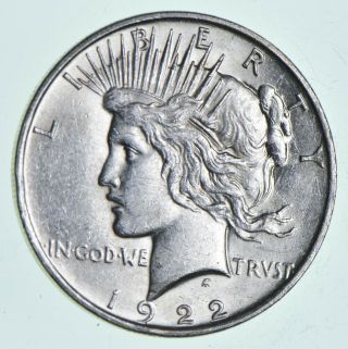 Choice Au/unc - 1922 - D Peace Silver Dollar - - 90 Silver 797