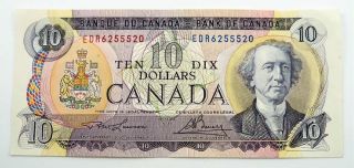 1971 Canada $10.  00 / Ten Dollars Banknote - Au,