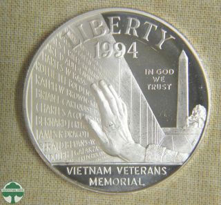 1994 - P Commemorative Dollar - Vietnam Vets - Proof Details