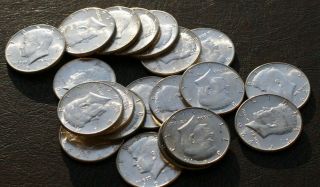 Full Roll (20 Coins) Of 1964 Pd Bu Kennedy Half Dollars