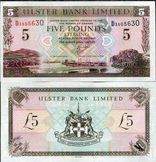 Northern Ireland 5 Pounds 2001 P 335 Unc Nr