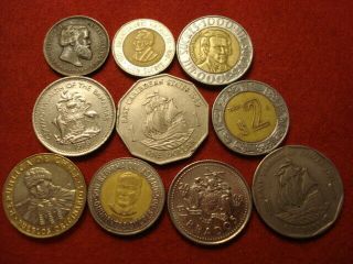 10 South/central America Coins 1869 - 2015