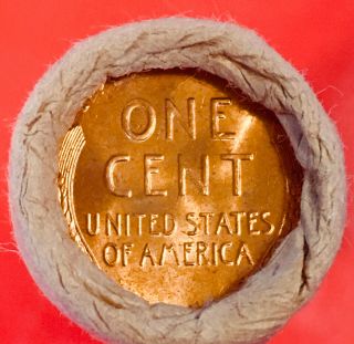 1906 Indian Head / Bu Tails End Obw Bank Wrap Lincoln Weat Penny Roll