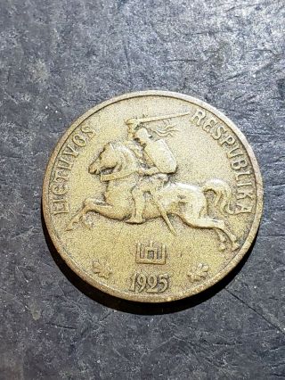 1925 Lithuania 10 Centu Coin