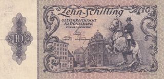 10 Schilling Very Fine Crispy Banknote From Austria 1950 Pick - 127