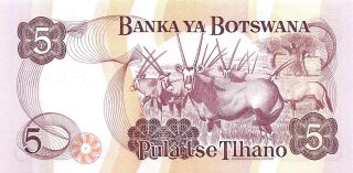 Botswana 5 Pula Nd.  1992 P 11a Series C/39 Uncirculated Banknote Lan7