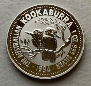 1994 Australian Kookaburra 1 Oz.  999 Silver Coin Bu