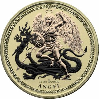 Isle Of Man 2017 Angel 1 Oz Silver Quartet Metal Ennobling Coin