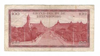 Luxembourg - One Hundred (100) Francs 1970 2