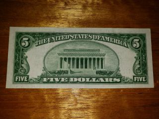 1934 D $5 Dollar United States Silver Certificate Banknote 2