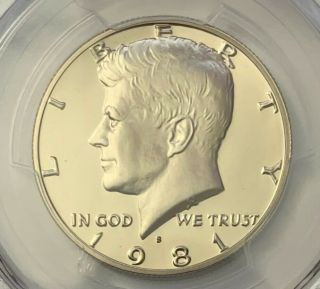 1981 - S Kennedy Half Dollar: Type 1 - Filled S.  Proof (69) Deep Cameo.  Pcgs: 96821