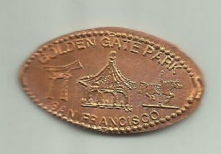 Copper Elongated Penny (cent) Golden Gate Tour Bus Stop San Francisco Ca Retired