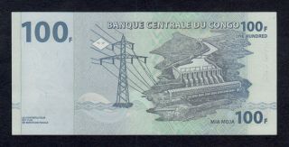 CONGO DEMOCRATIC REPUBLIC 100 FRANCS 2000 PICK 92 UNC. 2