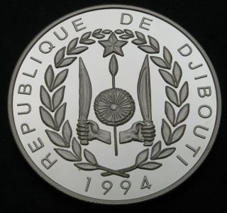 DJIBOUTI 100 Francs 1994 Proof - Silver - Bateau - 500 2