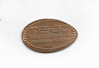 Terminator 2 T2 - 3d Universal Studios Elongated Penny Coin One Cent Token