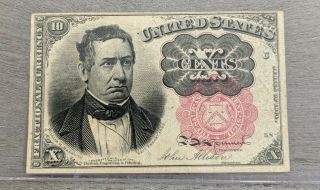 Series 1874 10 Cent U.  S.  Fractional Note,  C 58,  Fr - 1265 - -