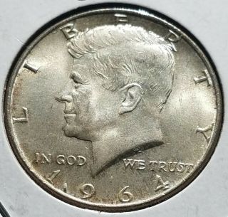 6× Kennedy Silver Half Dollars.  1964,  1964 - D (90) 1965,  66,  68 - D & 1969 - D (40)