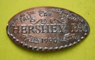 Fall Car Show Elongated Penny Hershey Pa Usa Cent 1990 Souvenir Coin
