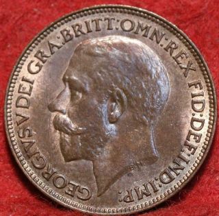 Uncirculated 1924 Great Britain 1 Farthing Foreign Coin