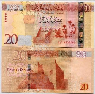 Libya 20 Dinars 2016 P 83 Unc