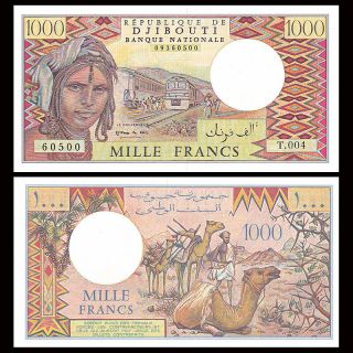 Djibouti 1000 1,  000 Francs,  Nd (1979 - 1988),  P - 37,  Unc