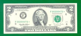 United States Fr 1936f $2 1995 Atlanta Star Note Unc