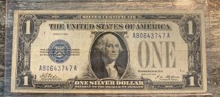 1928 One Silver Dollar Funny Back $1 American Money,  3747,