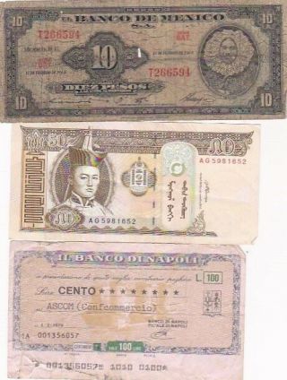 7 1915 - 2008 Circulated Notes From All Over