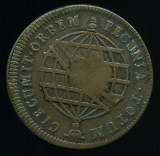 Better Grade (1809) Brazil 80 Reis Counter Mark On 1790 40 Reis