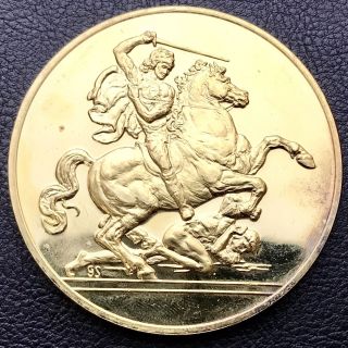 The Genius Of Leonardo Da Vinci Horseman 66.  2 Grams Silver Art Round (1129)