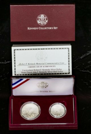 1998 - S Robert F.  Kennedy Memorial Comm.  Two Coin Collector Set Box &
