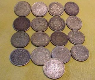 A Speculative Assortment Silver Content India Coins From 1835 East India Company
