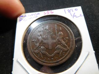 S56 Malaya Penang 1810 1/2 Cent