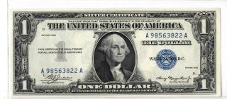 1935 $1 Silver Certificate,  Blue Seal,  About Uncirculated (au)