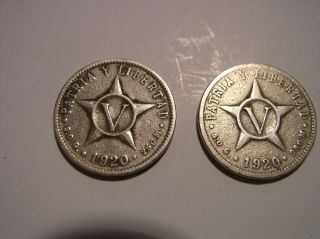 1920 Nickels Cinco Centavos