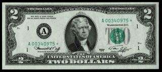 1976 Star $2 Federal Reserve Note Uncirculated