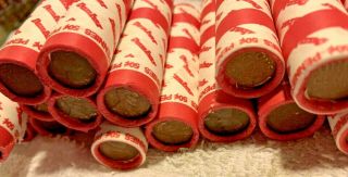 50 Lincoln Wheat Pennies One Cent Roll