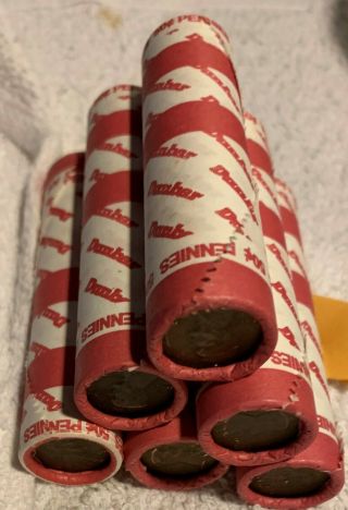 50 LINCOLN WHEAT PENNIES ONE CENT ROLL 3