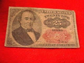 1874 25 Cents Fractional Currency Fifth Issue Red Seal Note 14