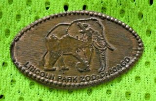 Lincoln Park Zoo Elongated Penny Chicago Il Usa Cent Elephant Souvenir Coin