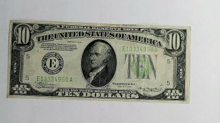 1934 $10 Federal Reserve Note - Richmond Virginia Currency - Ten Dollars.