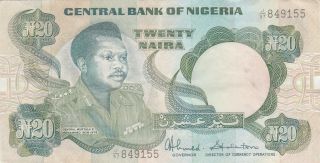 20 Naira Extra Fine Banknote From Nigeria 1984 Pick - 26